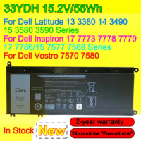 56Wh 33YDH Laptop Battery For Dell Inspiron 17 7773 7778 7779 7786 Latitude 13 3380 14 3490 15 3580 3590 Vostro 7570 7580 Series