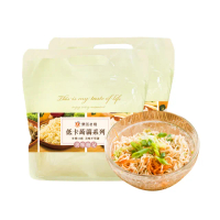 【樂活e棧】低卡蒟蒻麵 燕麥涼麵+醬6入/袋-共2袋(低卡 低熱量 低糖 膳食纖維 飽足感 素食)