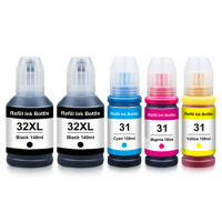 Compatible ink bottles replacement for H32XL 140ml H31 color 100ml for Smart Tank 455 510 513 516 555 570 655 5 pack HP Inkjet