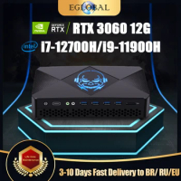 Eglobal New Gamer Mini PC i7 12700H i9 11900H NVIDIA RTX 3060 12G GDDR6 2*2.5G LAN 2*DDR5 Windows 11 Compact Computer WiFi6