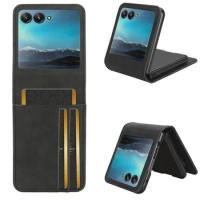 For Motorola Razr 40 Ultra Case Premium Leather Wallet Leather Flip Multi-card slot Cover For Moto Razr+ Plus 2023 Phone Case