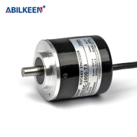 ABILKEEN 50mm Incremental optical rotary encoder 8mm shaft TRD-J500-RZ resolution 100 200 360 500 1000 pulse Push pull output