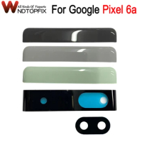 High Quality For Google Pixel 6a Rear Cover Glass Strips Replace Parts Back Cover Glass Strips For Google Pixel 6A Camera Lens