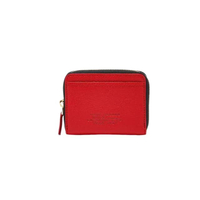 กระเป๋าสตางค์ THE LEATHER ZIP AROUND WALLET สี TRUE RED
