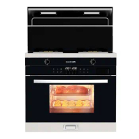 Integrated kitchen Cooker Gas Range steaming and baking all-in-one stove Gas Stove with Oven