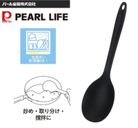 asdfkitty*日本pearl耐高溫矽膠鍋鏟-圓頭 料理鏟-內硬外軟好鏟起-一體成型好清洗.不沾鍋適用