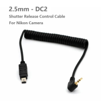 2.5mm - DC2 Remote Shutter Release Control Cable Connecting Cord For Nikon DF D750 D7100 D5500 D5300 D3200 D3300 D600 D610 D90
