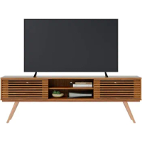 Modern TV Stand up to 75-inch TV| Mid-Century Entertainment Center, Media Console, Wood TV Stand, Cabinet with Storage