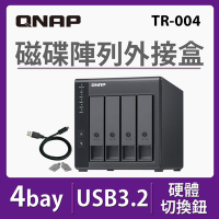 QNAP 威聯通 TR-004 4Bay NAS 網路儲存伺服器+SEAGATE 希捷 NAS硬碟(ST4000VN008)*2