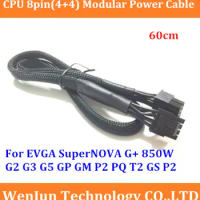 black sleeved 60cm CPU 8pin(4+4) modular power supply cable for For EVGA SuperNOVA G+ 1600W 850W G2 G3 G5 GP GM P2 PQ T2 GS P2