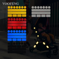 VOOFENG 1 Piece High Visibility Reflective Sticker PET Warning Mark for Pushchairs Bicycle Helmets Car Stroller Sticker RS-1100K