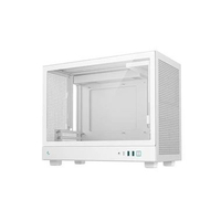 DEEPCOOL Casing M-ATX CH160 Plus Tempered Glass With Handle - White