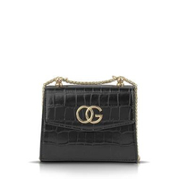 Gobelini X OGGI Ascoli Croco Flap Crossbody Black