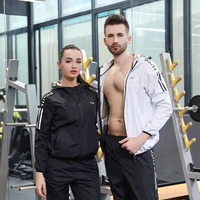2023 Autumn Women Men Track Suit Running Sets Sauna Suit 2 Pcs Burn Belly Fat Compression Slimming Body Shape Plus Size Gym Wear