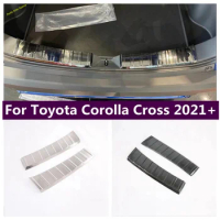 For Toyota Corolla Cross 2021 - 2023 Rear Trunk Exterior Bumper Sill Plate Protector Plate Sill Trunk Guard Cover Accessories