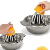Portable Lemon Orange Manual Fruit Juicer Stainless Steel Kitchen Accessories Tools Citrus Raw Hand Pressed Juice Maker