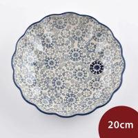 【波蘭陶】Manufaktura 波浪深盤 陶瓷盤 菜盤 水果盤 沙拉盤 20cm 波蘭手工製(悠然隨影系列)