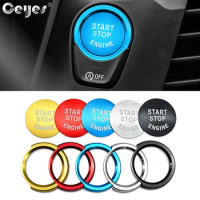 Doofoto Car Styling Engine Start Stop Button Cover Case For Bmw 1 2 3 5 Series X1 X3 X5 X6 Auto Sticker 2019 New Car Accessories
