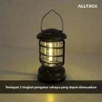 Alltrek Lampu Tenda Camping Rustic Lentera Outdoor Vintage Style Pasti Promo