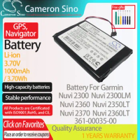 CameronSino Battery for Garmin Nuvi 2300LM Nuvi 2350LT Nuvi 2360 Nuvi 2360LT fits Garmin 361-00035-00 GPS, Navigator battery