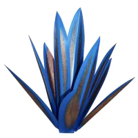 Tequila Rustic Sculpture Metal Agave Plant Home Decor Rustic Hand Painted Metal Agave Garden Ornaments Outdoor,35cm