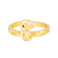 【2sweet 甜蜜約定】黃金戒指-自信史努比(0.93錢±0.10錢)
