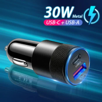 30W QC PD 4.0 3.0 Quick Charge Car Phone Charger For iPhone 14 13 12 11 Pro Max Xiaomi Huawei Samsung S22 S21 S20 Car Charger