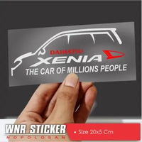 Stiker Cutting Variasi kaca Mobil Xenia The car of millions people