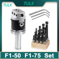 TULX F1 2/3/4 Inch 50/75/100mm F1 Type Boring Head 12/18/25mm Lathe Boring Bar Milling Holder For Milling Machine Tools Wrenche
