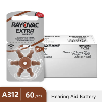 60 PCS Rayovac Extra Performance Hearing Aid Batteries 1.45V 312 312A A312 PR41 Zinc Air  BTE CIC RI