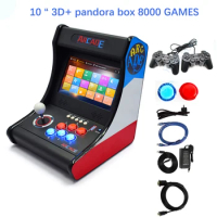 10 "Pandora Arcade Box 3D WiFi 10000 Games Cabinet Machine support 4 Players Joystick Arcade Button Arcade Console Bartop