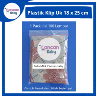 Plastik Klip Ziplock 18x25 Zipper Kemasan Hijab Packing Kaos Bungkus Makanan