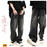 Bunny Store Quần 803 Baggy Ống Rộng Nam 803 Menswear Pants Denim Co Giãn Chất Liệu Jean Dễ Giặt Phối