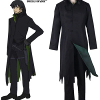 Anime DARKER THAN BLACK Cosplay Man Halloween Cosplay Costume Coat+Pants+Leg Band+Gloves