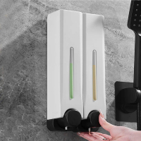 Shower Soap Dispenser No Drill Shampoo and Conditioner Dispenser Wall-Mounted Shower Soap Dispenser