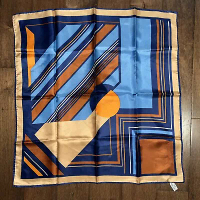 Vintage Totes Rain Scarf Colorful Geometric Retro 26" Square Water Repellent