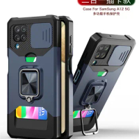 For Samsung A12 Case Hard Silder Window Camera Protective Case For Samsung Galaxy A12 GalaxyA12 A 12 SM-A125F a125 Bumper 6.5in