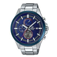 【CASIO 卡西歐 EDIFICE 系列】帥氣型男必備時尚錶款_直條刻紋錶盤設計_賽車錶(EFV-520RR)