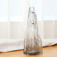 【JEN】歐式手工水晶玻璃假山石擺飾花瓶(2款可選)