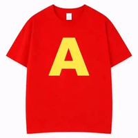 Ela kaos kartun Alvin And The Chipmunks Red Tee S/P Movie Promo Nerd Geek Animation motif 3 L