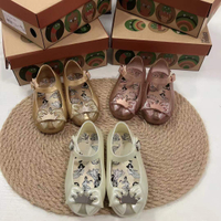 2022 รองเท้าเจลลี่เด็ก Melissa รุ่นใหม่ melissa รองเท้าเด็กหัวกลมรองเท้าแตะเด็กผู้หญิงมงกุฎผีเสื้อ ~