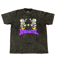 Goodwill Kaos Katun Sand Washing Black Mirror 24s hitam