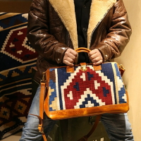 【巴黎精品】手提包真皮側背包-土耳其地毯牛皮旅行男女包包p1ap23
