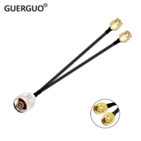 RF Coaxial Pigtail RG316 Cable N Female to Dual SMA Male Straight Y Type Splitter Combiner for 3G 4G Modem Router Antenna