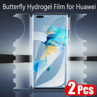 2Pcs Full Body Butterfly Hydrogel Film For Huawei P50 P40 Lite P30 Pro Screen Protector on Huawei Mate 30 20 40 50 Pro Lite Film