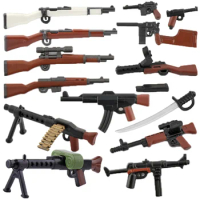 Soliders Weapons Guns Gifts Military Building Blocks Figures Mini Bricks German Rifle Submachine Sniper Guns Two-color Printing