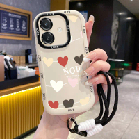 Casing Hp untuk OPPO A3 4G A3 5G A3X 4G A3X 5G A40 4G A60 5G Case Pola Cinta berwarna Kasing Silikon