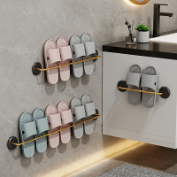 衛生間拖鞋架免打孔浴室放拖鞋架瀝水廁所置物架輕奢壁掛門后墻上
