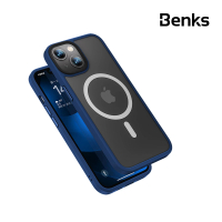 【Benks】iPhone 14 磁吸 MagSafe 防摔膚感手機殼 藍色