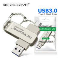 2 in 1 OTG USB-C Flash Pen Drive Metal Memory Stick Usb 3.0 type-C flash Disk 64GB 128GB 256G USB3.0 Dual Type USB C Pendrive
